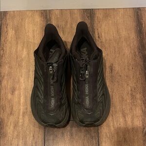 Hoka Women's Black Athletic Zip-Closure Running Shoes